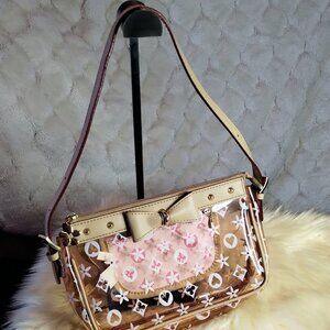 Gold Studded Clear Shoulder Bag